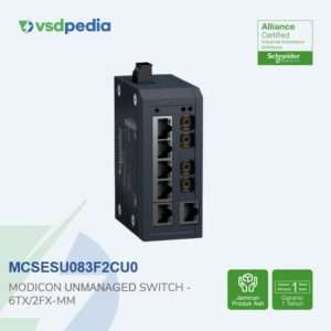 Schneider Connexium Modicon  Switch - 6TX/2FX-MM MCSESU083F2CU0