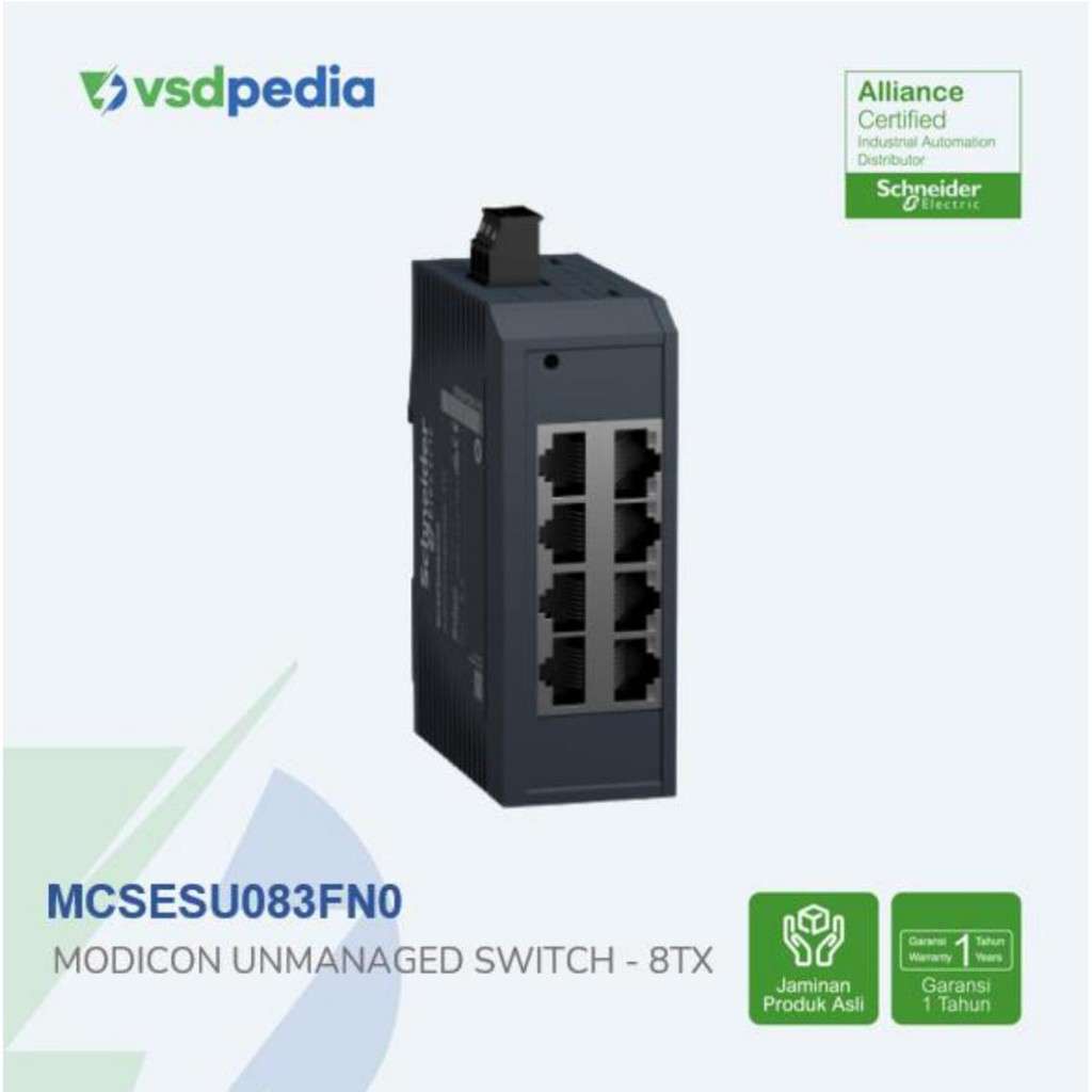 Schneider Connexium Modicon Switch - 8TX MCSESU083FN0