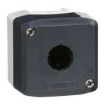 Schneider Kotak Kontrol Box Panel Kendali Kosong Hitam Untuk Tombol 22mm 1 Lubang Konektor IP66 XALD01