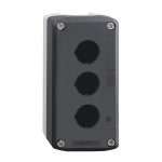 Schneider Kotak Kontrol Box Panel Kendali Kosong Hitam Untuk Tombol 22mm 3 Lubang Konektor IP66 XALD03