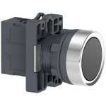 Schneider Harmony XA2 Push Button Flush Black Tombol Tekan Hitam 22mm 1NO Spring XA2EA21