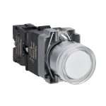 Schneider Harmony XB2 Illuminated Push Button Metal White Tombol Iluminasi Putih 22mm 220V AC 1NO XB2BW31M1C