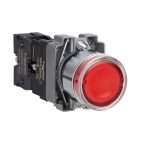 Schneider Harmony XB2 Illuminated Push Button Metal Red Tombol Iluminasi Merah 22mm 24V AC/DC 1NO XB2BW34B1C