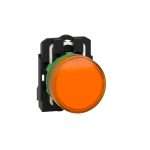 Schneider Harmony XB4 Pilot Lamp Light Metal Orange Lampu Indikator Jingga 22mm 24V AC/DC XB4BVB5