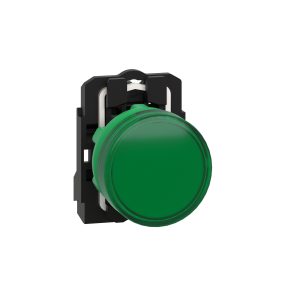 green complete pilot light Ø22 plain lens with integral LED 230...240V