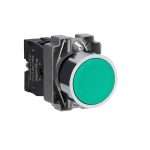 Schneider Harmony XB2 Push Button Metal Flush Green Tombol Tekan Hijau 22mm 1NO Spring XB2BA31C