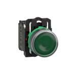 Schneider Harmony XB5 Illuminated Push Button Green Tombol Iluminasi Hijau 22mm 220V AC 1NO + 1NC XB5AW33M5