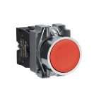 Schneider Harmony XB2 Push Button Metal Flush Red Tombol Tekan Merah 22mm 1NC Spring XB2BA42C