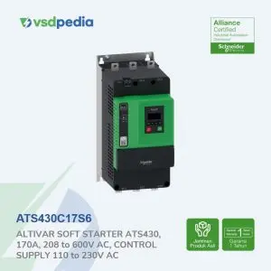 Schneider Soft Starter ATS430 170A 208-600VAC 90kW ATS430C17S6 Pengganti ATS22C17Q
