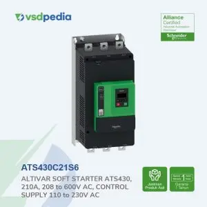 Schneider Soft Starter ATS430 210A 208-600VAC 110kW ATS430C21S6 Pengganti ATS22C21Q