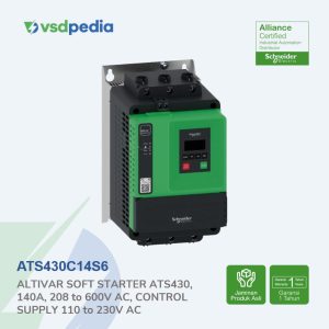 Soft starter, Altivar Soft Starter ATS430, 140A, 208 to 600V AC, control supply 110 to 230V AC