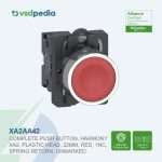 Schneider Harmony XA2 Push Button Flush Red Tombol Tekan Merah 22mm 1NC Spring XA2AA42 Pengganti XA2EA42